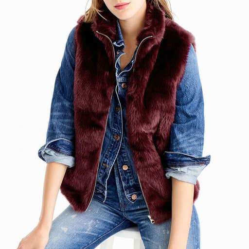 jcrew.com, J.Crew Faux-fur vest