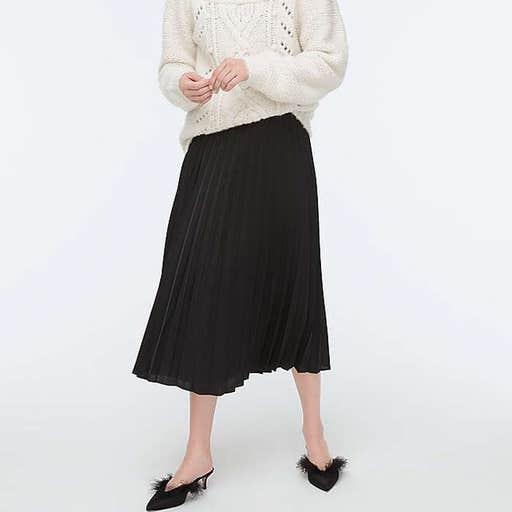 jcrew.com, J.Crew Pleated Midi Skirt