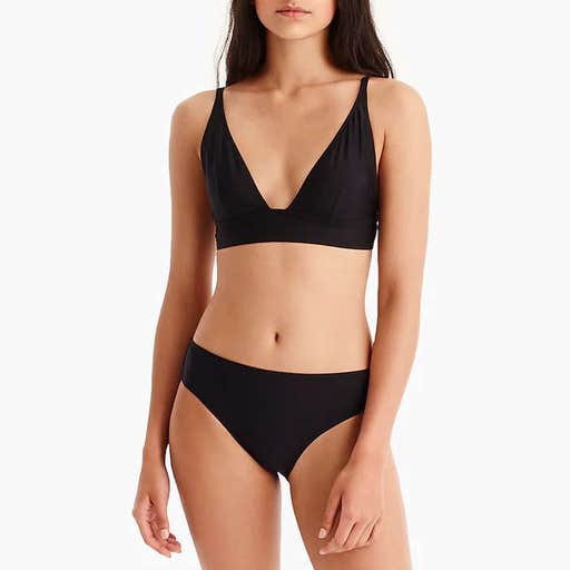 jcrew.com, J.Crew Plunge V-Neck Bikini Top And Bikini Brief