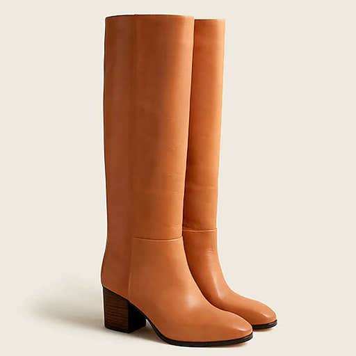 jcrew.com, J.Crew Sadie Knee-High Boots In Leather