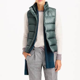 J.Crew Shiny Puffer Down Vest