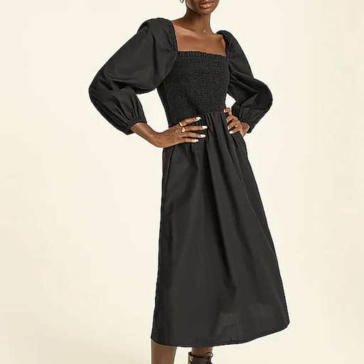 jcrew.com, J.Crew Smocked Puff-Sleeve Dress