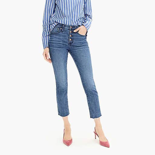 jcrew.com, J.Crew Vintage Straight Jean with Exposed Buttons