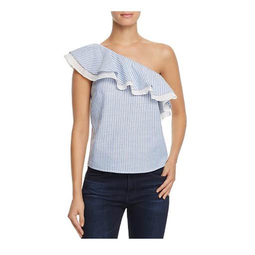 bloomingdales.com, J.O.A. One Shoulder Stripe Top