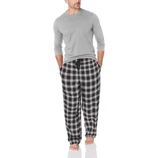 amazon.com, Jockey Flannel Sleep Pant and Jersey Top Pajama Set