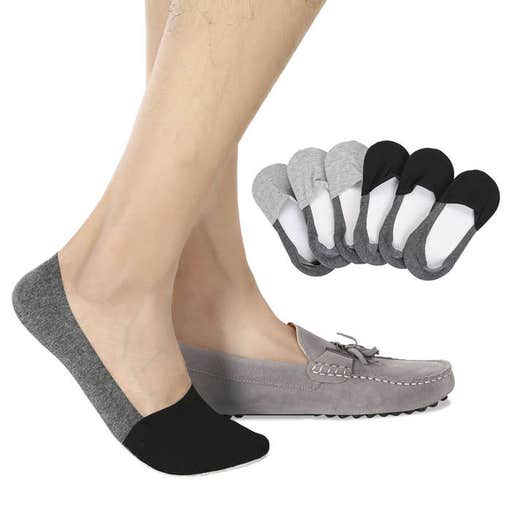 amazon.com, Joulli Mens No Show Socks Non-Slip Grips Casual Low Cut Boat Sock 6 Pack