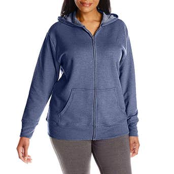 Just My Size Full Zip Fleece Hoodie