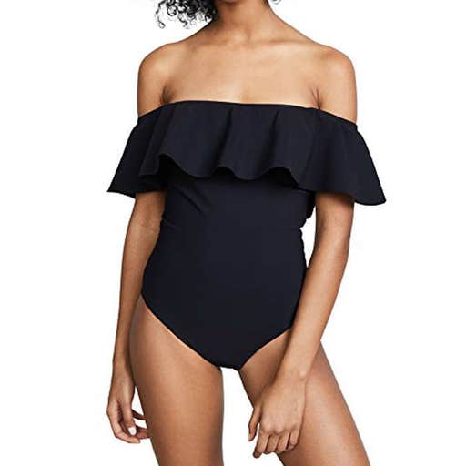 shopbop.com, Karla Colletto Off Shoulder Flounce Swimsuit