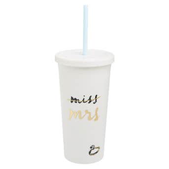 Kate Spade Miss to Mrs. Tumbler With Straw