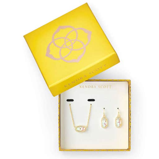 kendrascott.com, Kendra Scott Elisa Necklace & Lee Earring Gold Gift Se