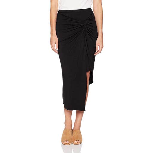 amazon.com, Kensie Knot Wrap Asymmetrical Knit Skirt