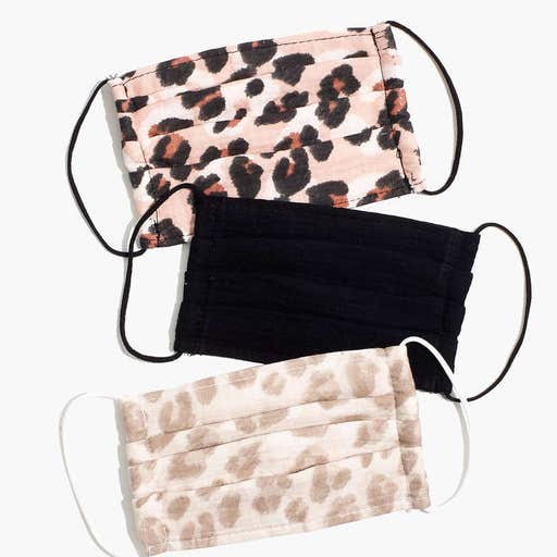 madewell.com, Kitsch Three-Pack Pleated Face Masks