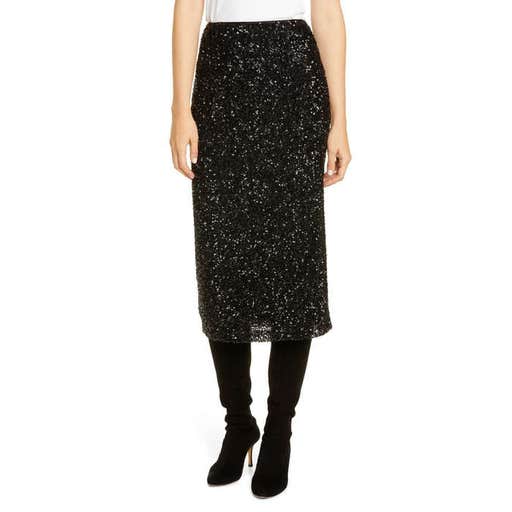 nordstrom.com, Lafayette 148 New York Casey Sequin Midi Skirt