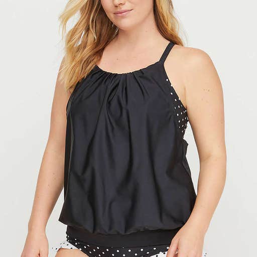 lanebryant.com, Lane Bryant Blouson Swim Tankini Top