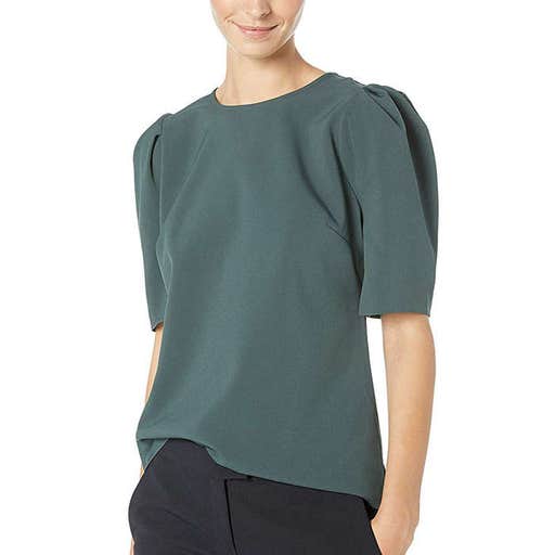 amazon.com, Lark & Ro Stretch Woven Half Sleeve Crew Neck Shirt
