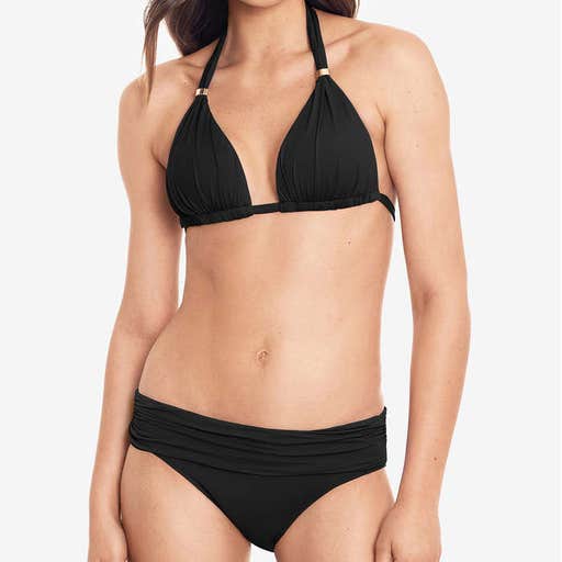 macys.com, Lauren By Ralph Lauren Beach Club Solid Molded Cup Halter Bra And Beach Club Solid Hipster