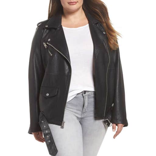 nordstrom.com, Levi's Plus Size Faux-Leather Oversized Moto Jacket