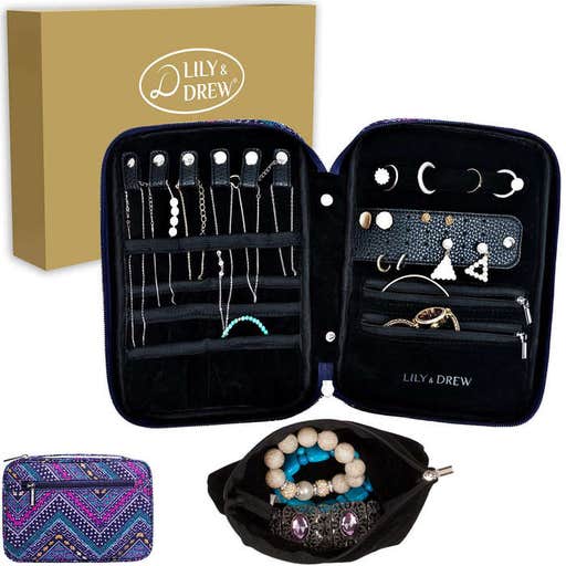 amazon.com, Lily & Drew Travel Jewelry Storage Carrying Case