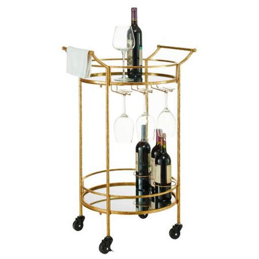 walmart.com, Linon Round Gold Metal Bar Cart