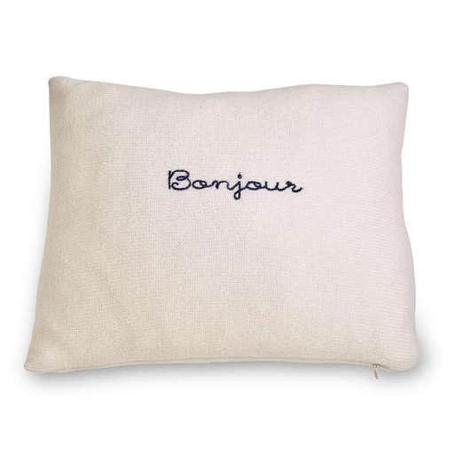 littleescargot.com, Little Escargot Bonjour Cashmere Pillow Cover
