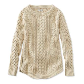 L.L. Bean Signature Cotton Fisherman Tunic Sweater