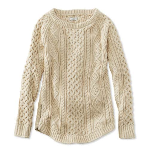 llbean.com, L.L. Bean Signature Cotton Fisherman Tunic Sweater