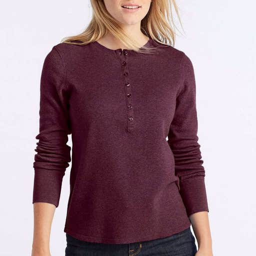 llbean.com, L.L. Bean Waffle-Knit Henley