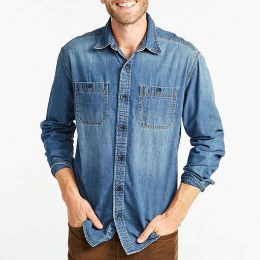 llbean.com, L.L.Bean Lakewashed Denim Shirt