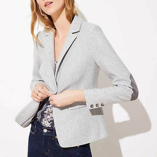 loft.com, Loft Herringbone Knit Modern Blazer