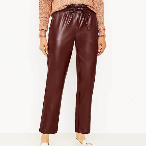 loft.com, Loft Pull On Slim Pants In Faux Leather