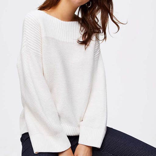 loft.com, Loft Ribbed Boatneck Sweater