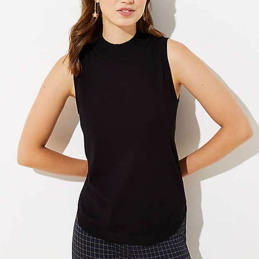 loft.com, Loft Sleeveless Mock Neck Sweater