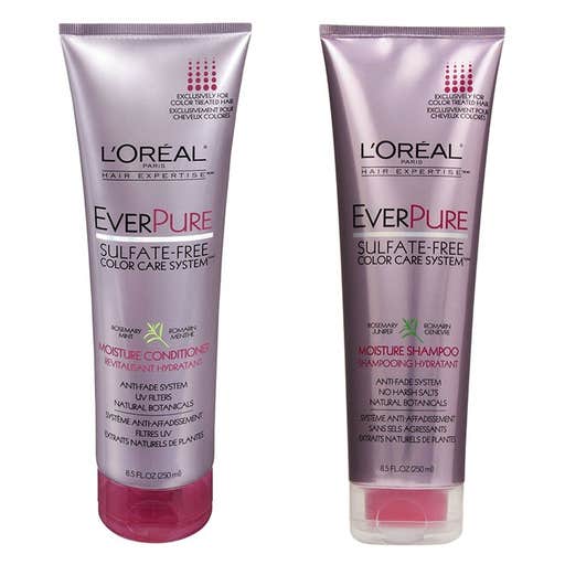 amazon.com, L'Oreal Paris EverPure Sulfate-Free Color Care System Moisture Shampoo & Conditioner
