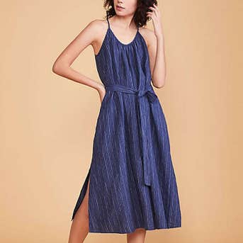 Lou & Grey Striped Linen Pocket Dress