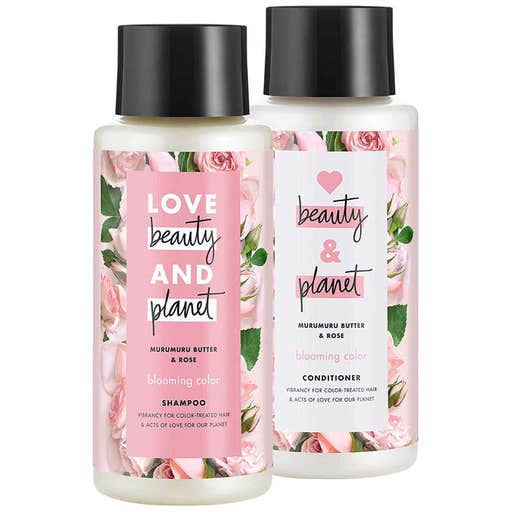 amazon.com, Love Beauty and Planet Blooming Color Shampoo and Conditioner