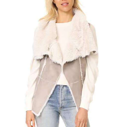 shopbop.com, Cupcakes and Cashmere Arden Faux Suede Drape Front Vest