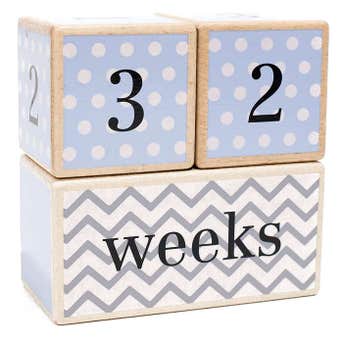 LovelySprouts Solid Wood Milestone Age Blocks