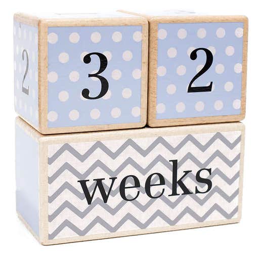 amazon.com, LovelySprouts Solid Wood Milestone Age Blocks