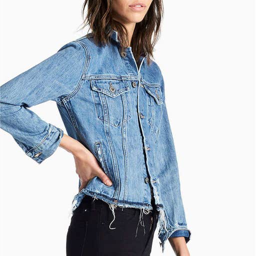 luckybrand.com, Lucky Brand Rip And Repair Tomboy Trucker Jacket