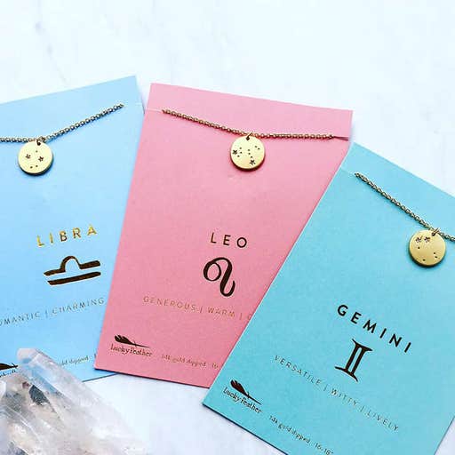 amazon.com, Lucky Feather Zodiac Necklace