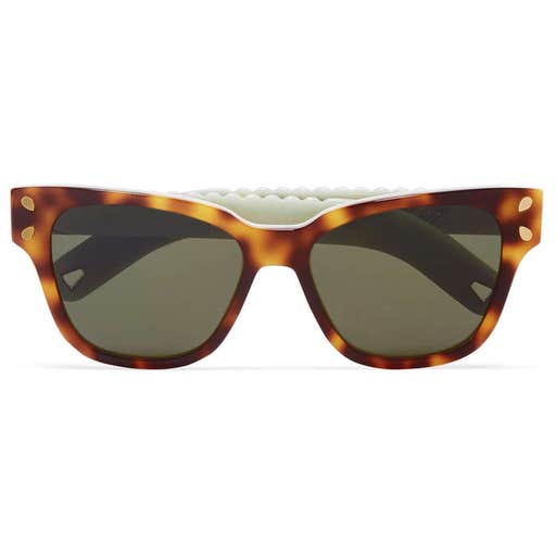 net-a-porter.com, Lucky Folk Diving For Gold Cat-Eye Tortoise Shell Acetate Sunglasses