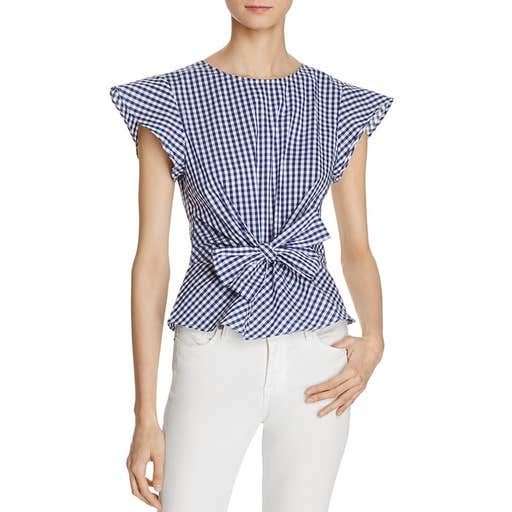 bloomingdales.com, Lucy Paris Belted Ruffle Sleeve Gingham Top