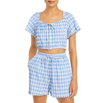 Lucy Paris Cali Gingham Top And Cali Gingham Shorts