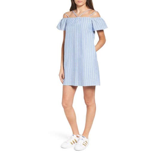 nordstrom.com, Lush Stripe Off the Shoulder Dress