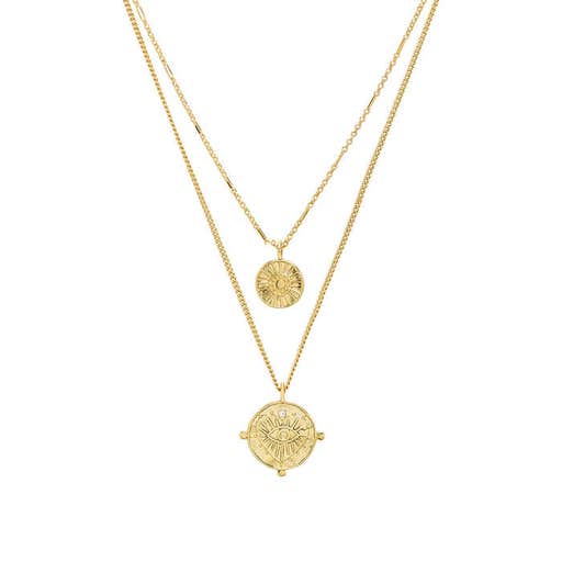 revolve.com, Luv AJ x REVOLVE The Double Coin Charm Necklace