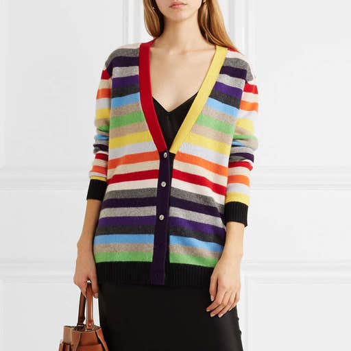 net-a-porter.com, Madeline Thompson Rimini Striped Cashmere Cardigan