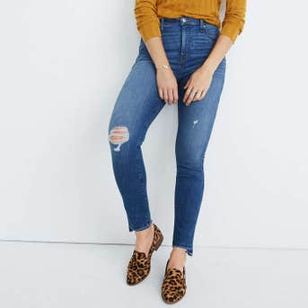 Madewell 10" High-Rise Skinny Jeans: Drop Step-Hem Edition