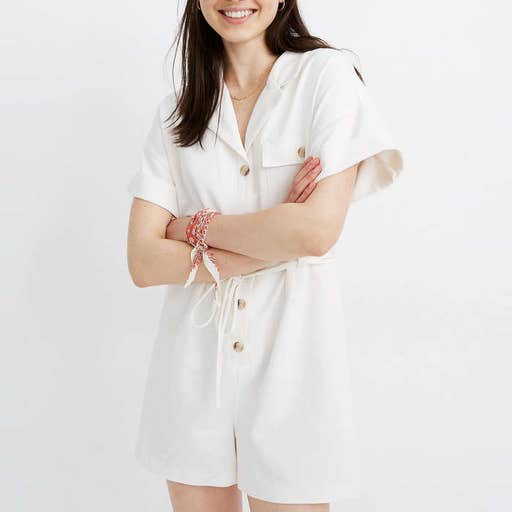 madewell.com, Madewell Belted Safari Romper
