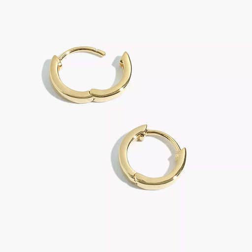 madewell.com, Madewell Delicate Collection Demi-Fine Huggie Mini Hoop Earrings