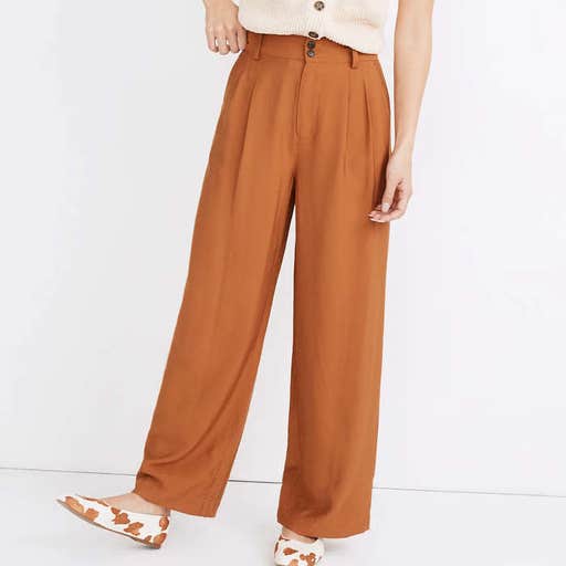 madewell.com, Madewell Drapey Pleated Wide-Leg Pants